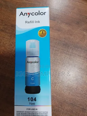Any Color 104 Refill Ink Color(Yellow Magenta and Cyan)