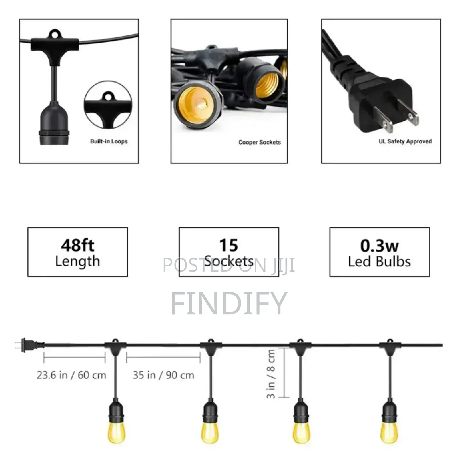 Festoon Lights String Light
15 Led String Lights Outdoor