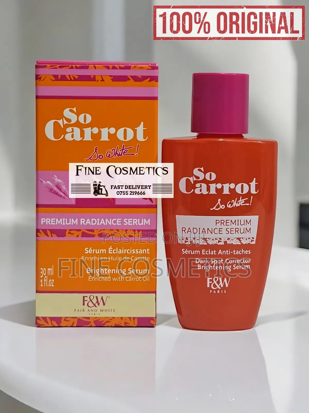 Fair and White So Carrot Premium Brightening So White Serum.