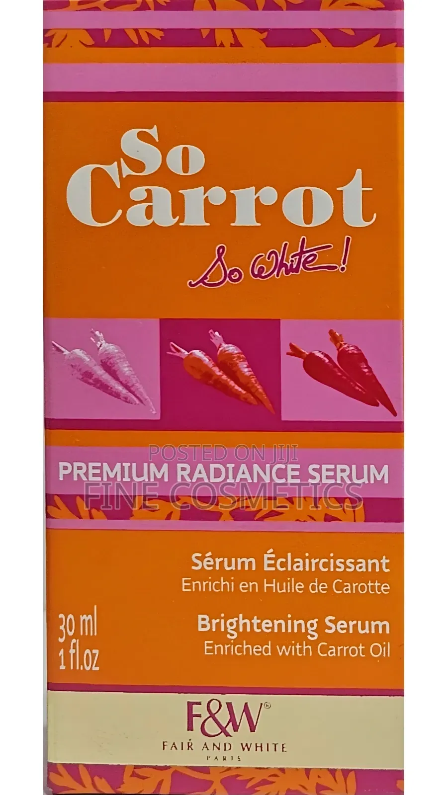 Fair and White So Carrot Premium Brightening So White Serum.