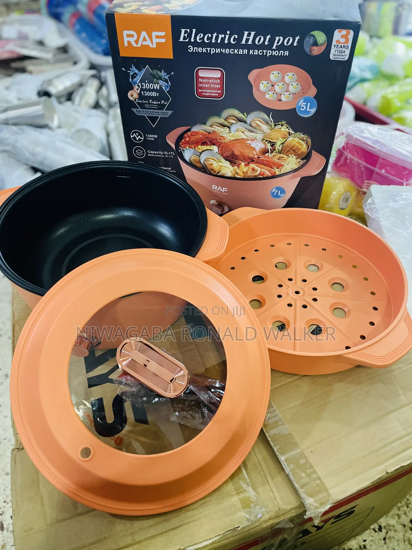 7L + 5L (13L) Electric Hot Pot Steamer