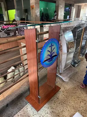 Wood and Glass Podium
