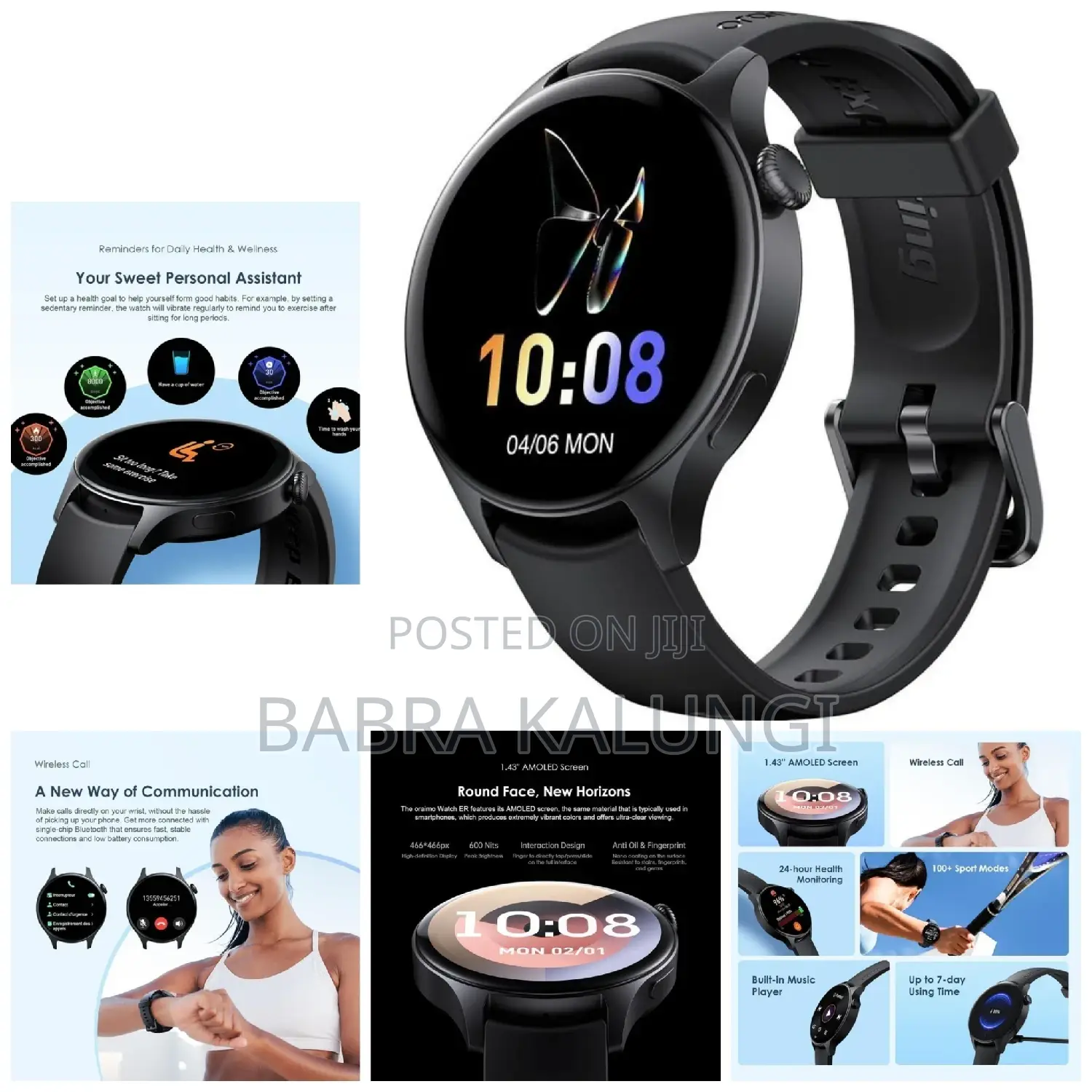 Oraimo ER- OSW42 Smart Watch 1.43" Amoled IP68
