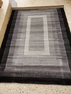 Paris Carpet With Box Design in Grey and Black