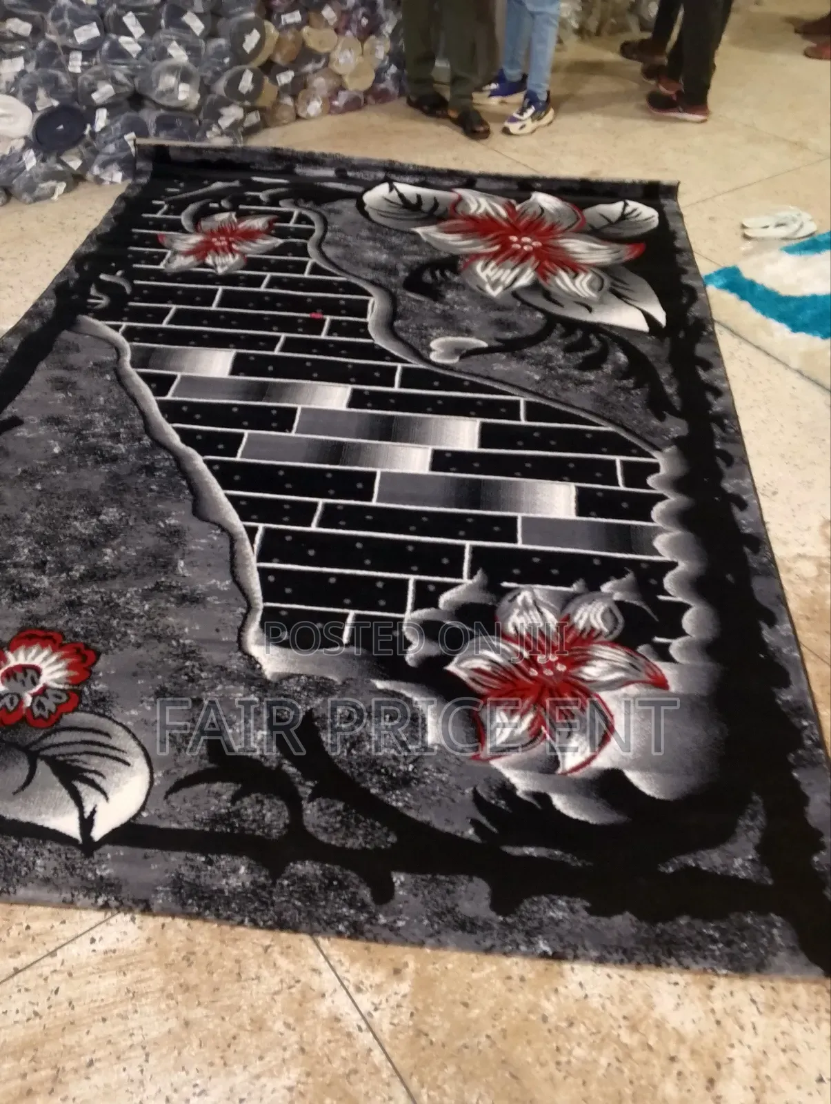 VIP Original Center Carpets. 2*3 Metres. ( Black)