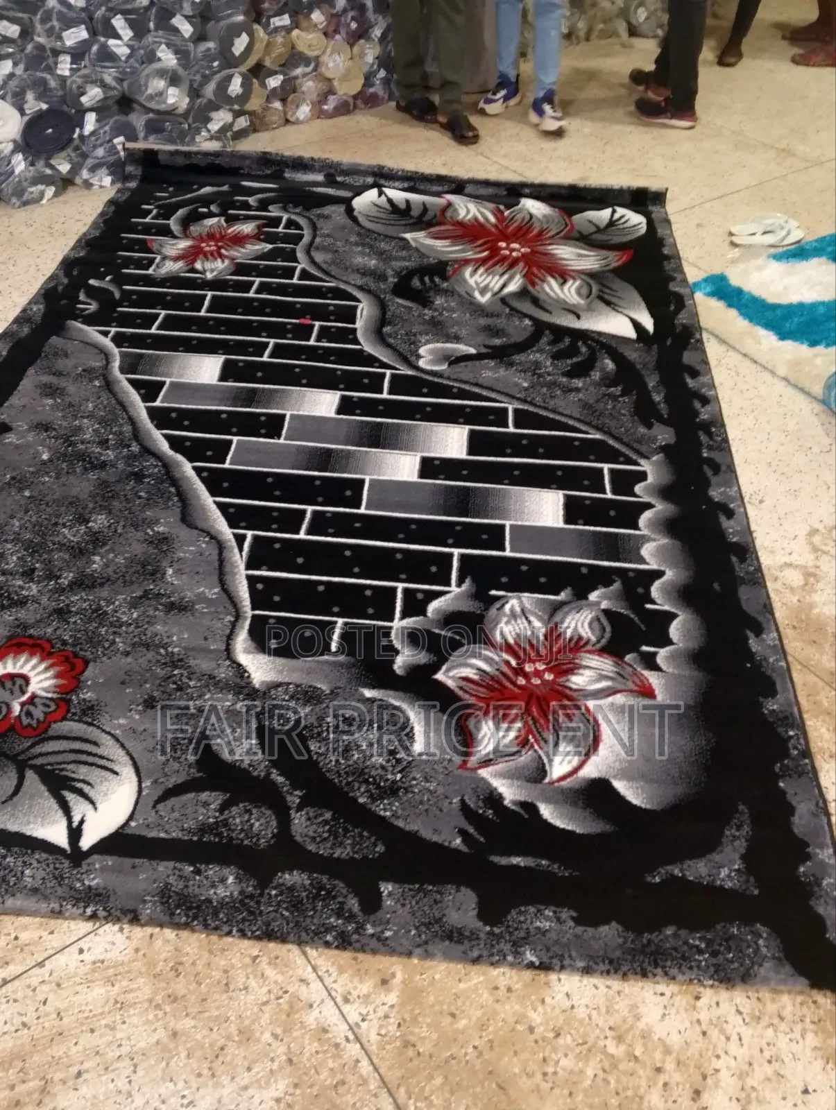 VIP Original Center Carpets. 2*3 Metres. ( Black)