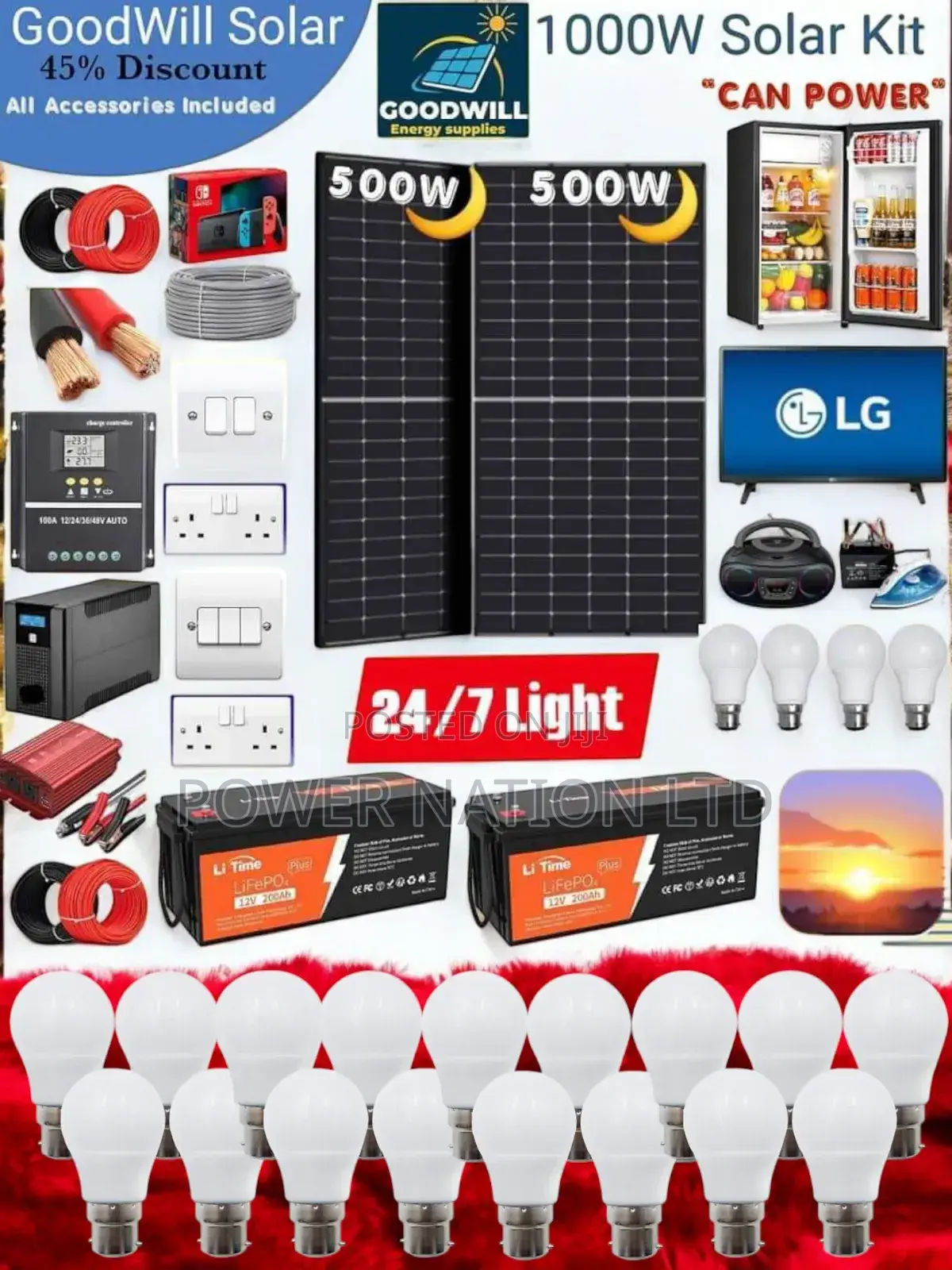 1000w German Solar Kit / 1000w Solar Energy System Full Kit