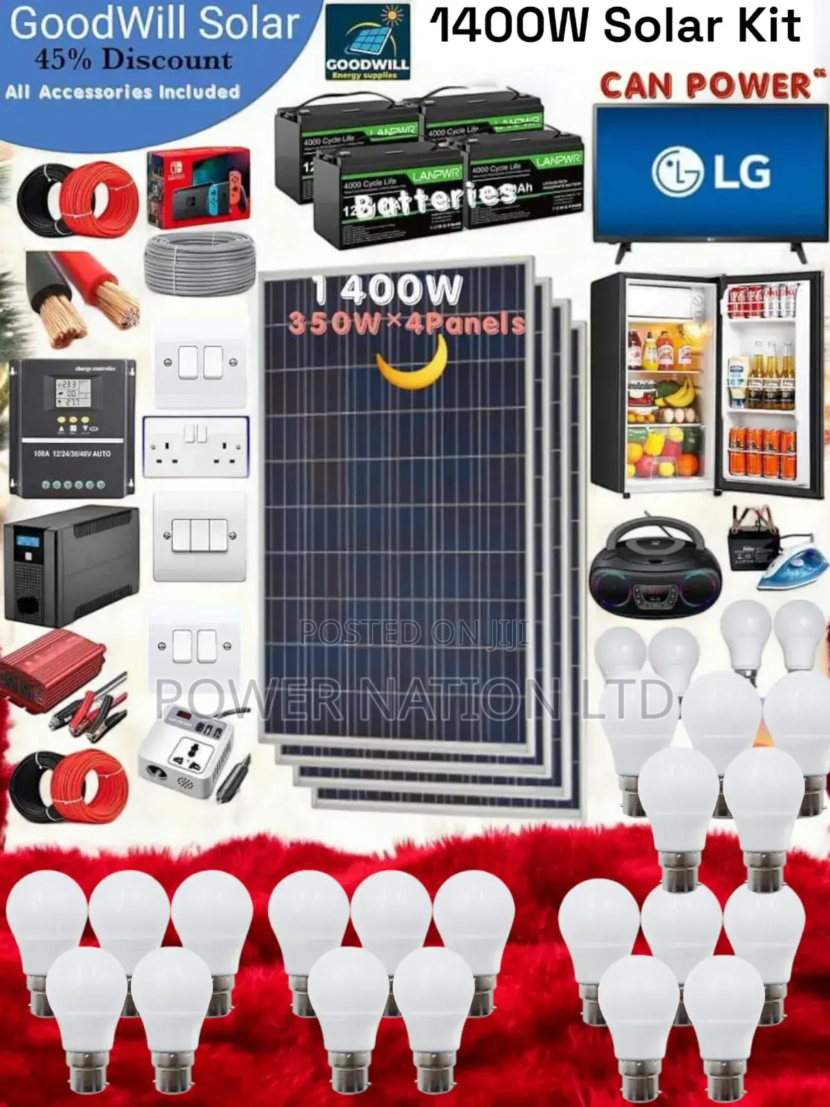 1400w German Solar Kit / 1400w Solar Energy System Full Kit