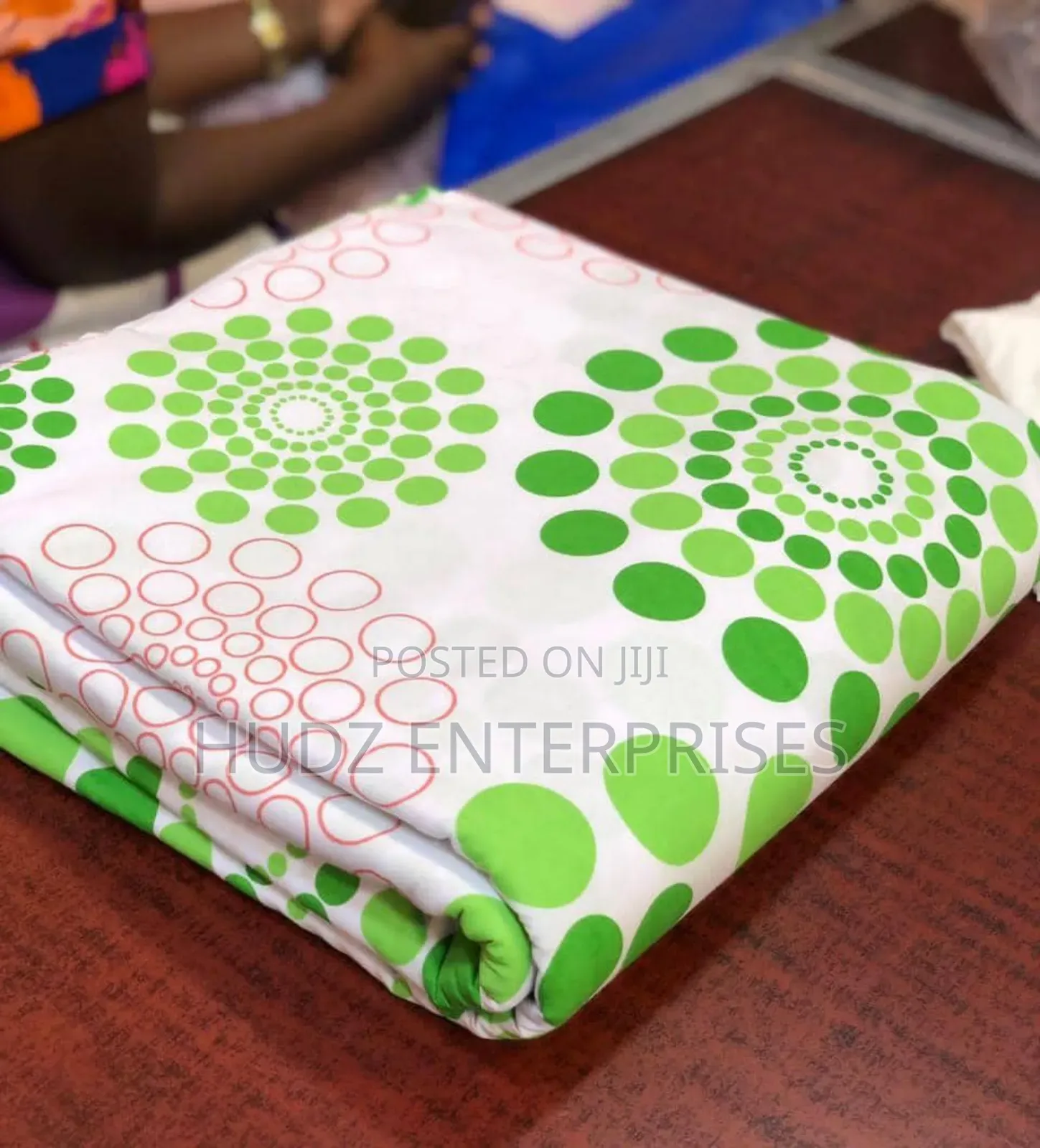 6pc Bedsheeets Cotton 7x7 Green Flowers