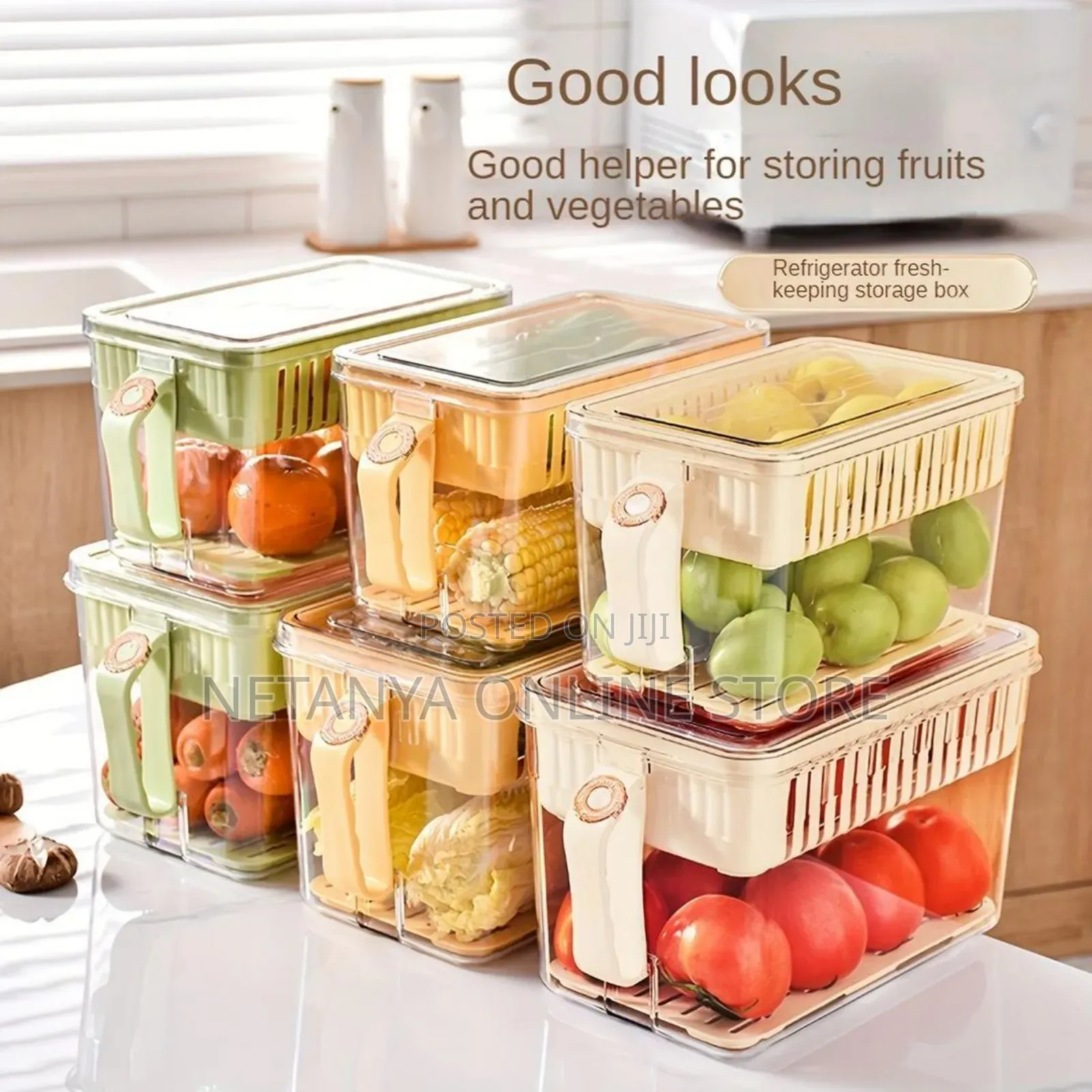 Large Capacity Refrigerator Storage Containers