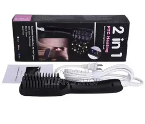 2 in 1 Ionic Hair Straightener Brush
