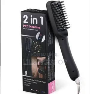 2 in 1 Ionic Hair Straightener Brush