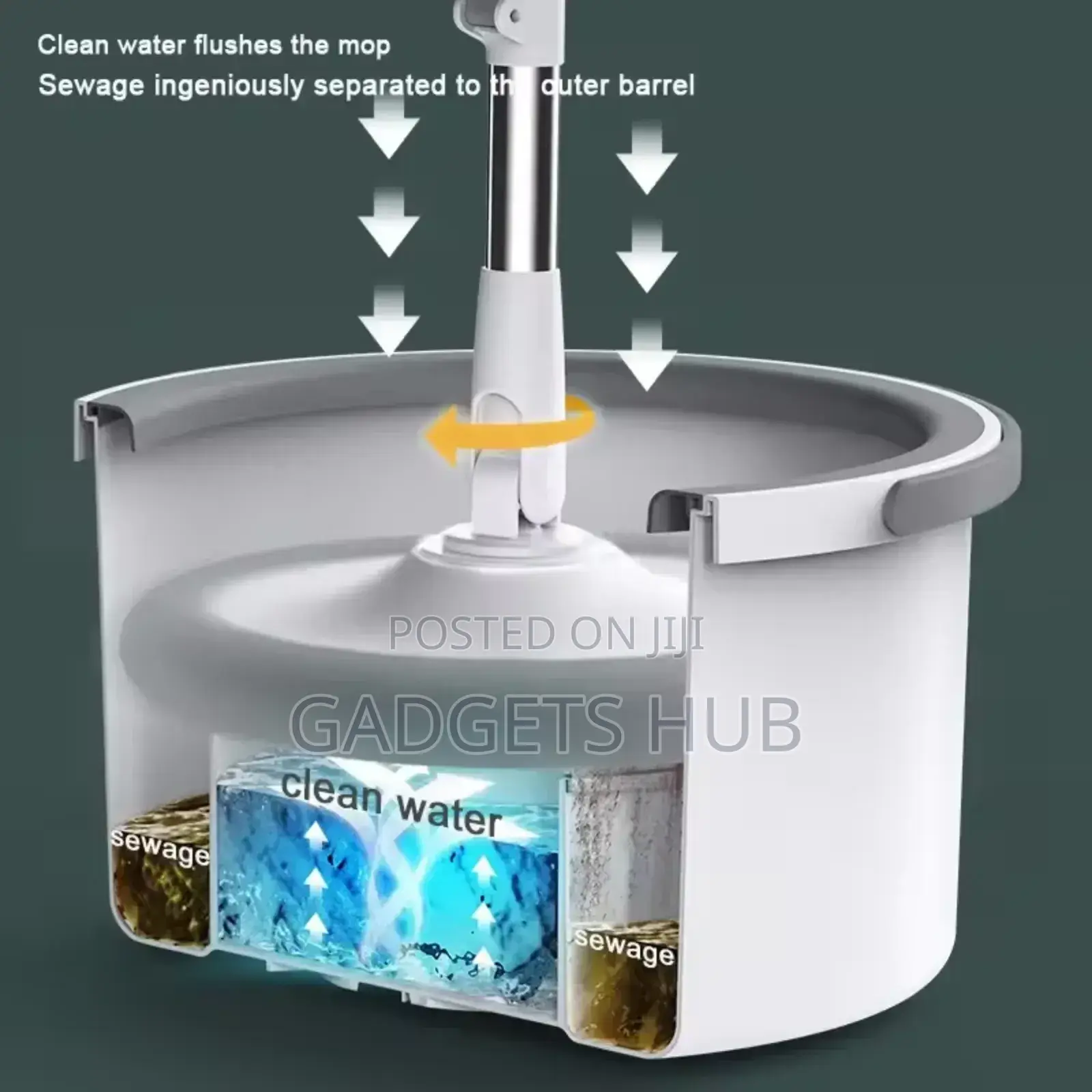 360 Hand Free Microfiber Mop and Bucket Set