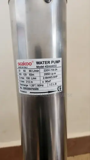 Water Pump 212m Head Maximum 1000m
