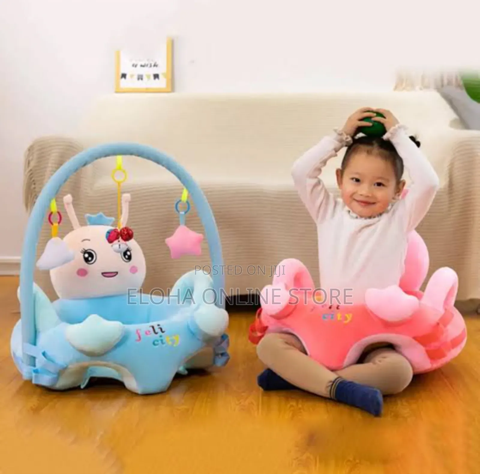Baby Sofa Support Seat Cover Learning to Sit Chair With Rod
