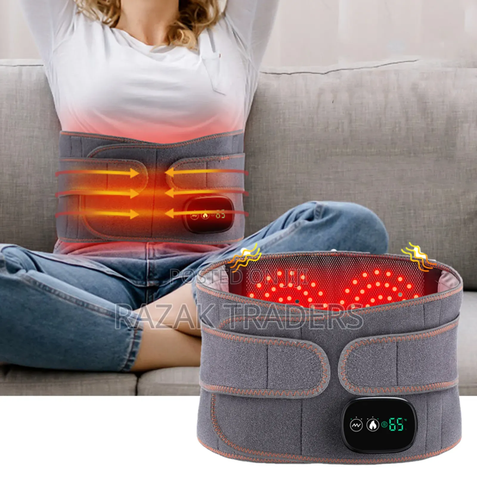Electric Infrared Heating Waist Massage Belt Vibration