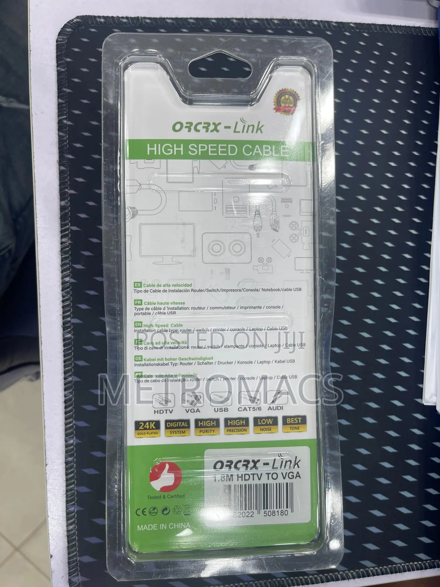 1.8M High Quality Orcrx-Link VGA to HDMI Cable