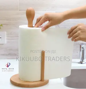 Double Pole Wooden Tissue Holder