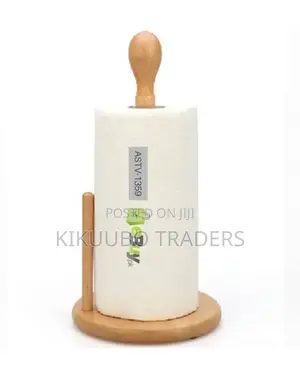 Double Pole Wooden Tissue Holder