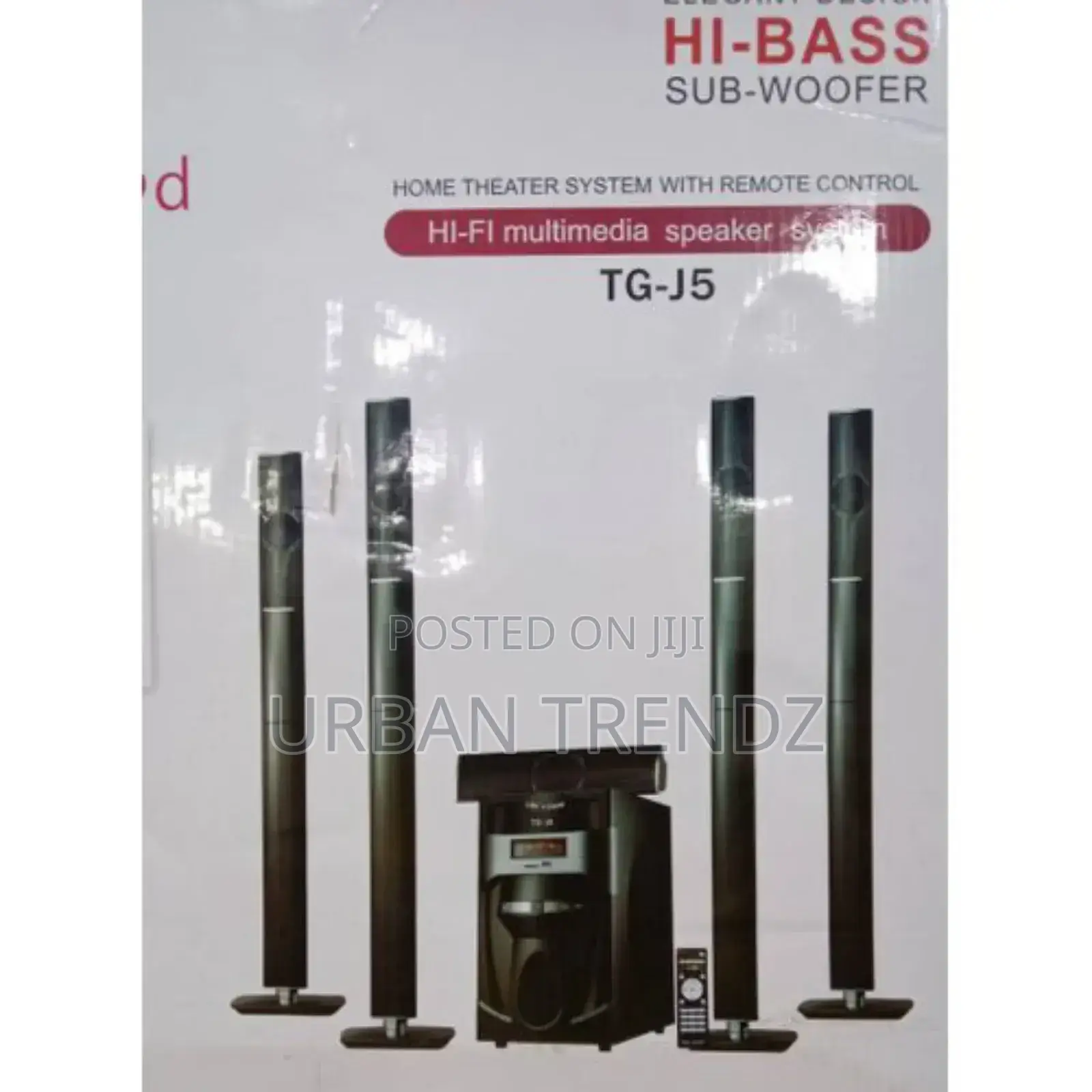 Super Bass 5 Speakers Home Theatre System-Black