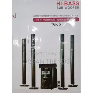 Super Bass 5 Speakers Home Theatre System-Black