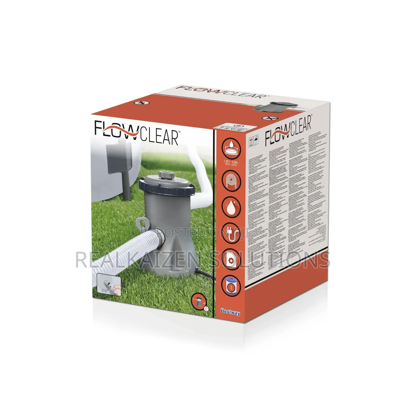 BESTWAY Flow Clear Swimming Pool Cartridge Filter Pump 16W