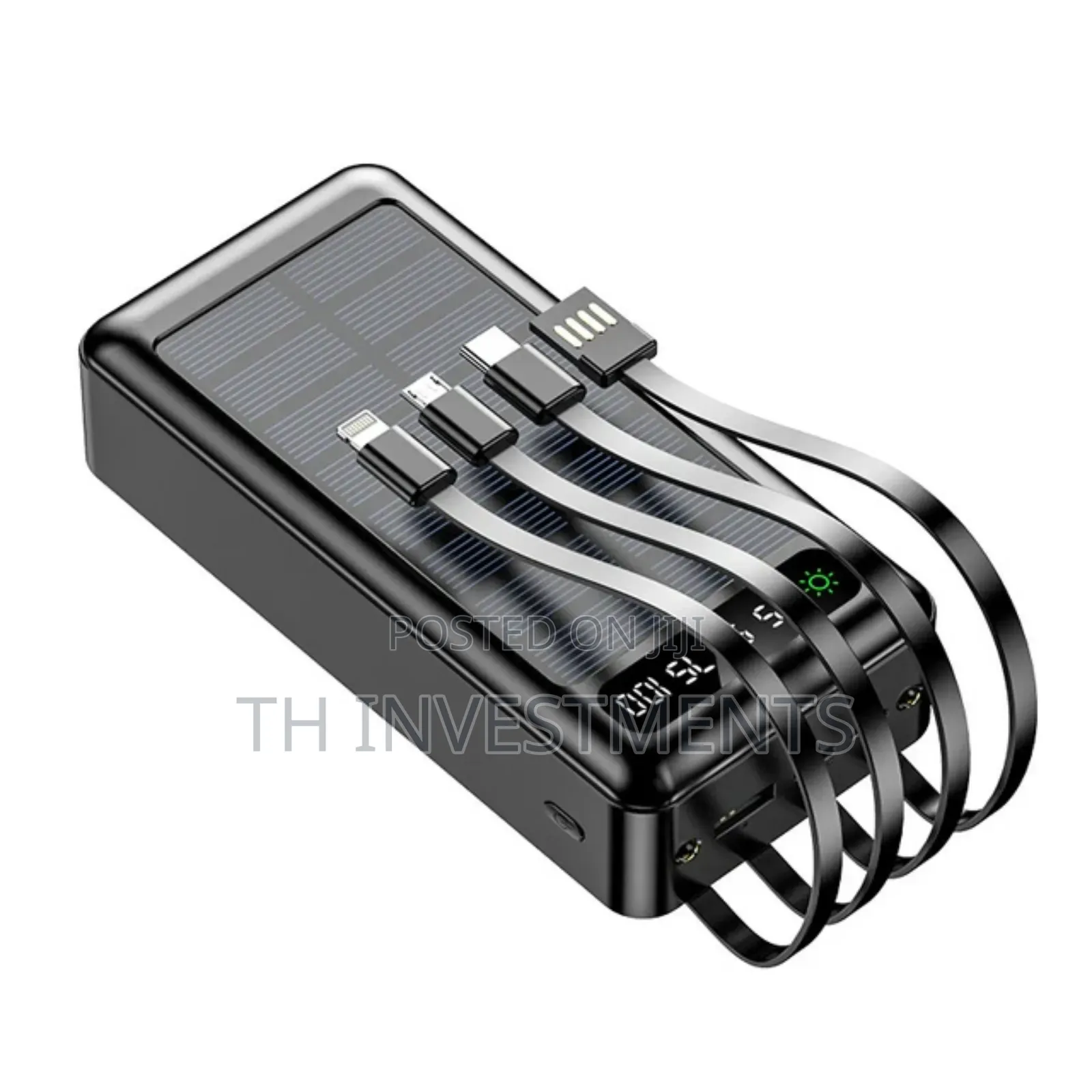 20000mah Solar Power Bank Built in Cable Outdoor Portable