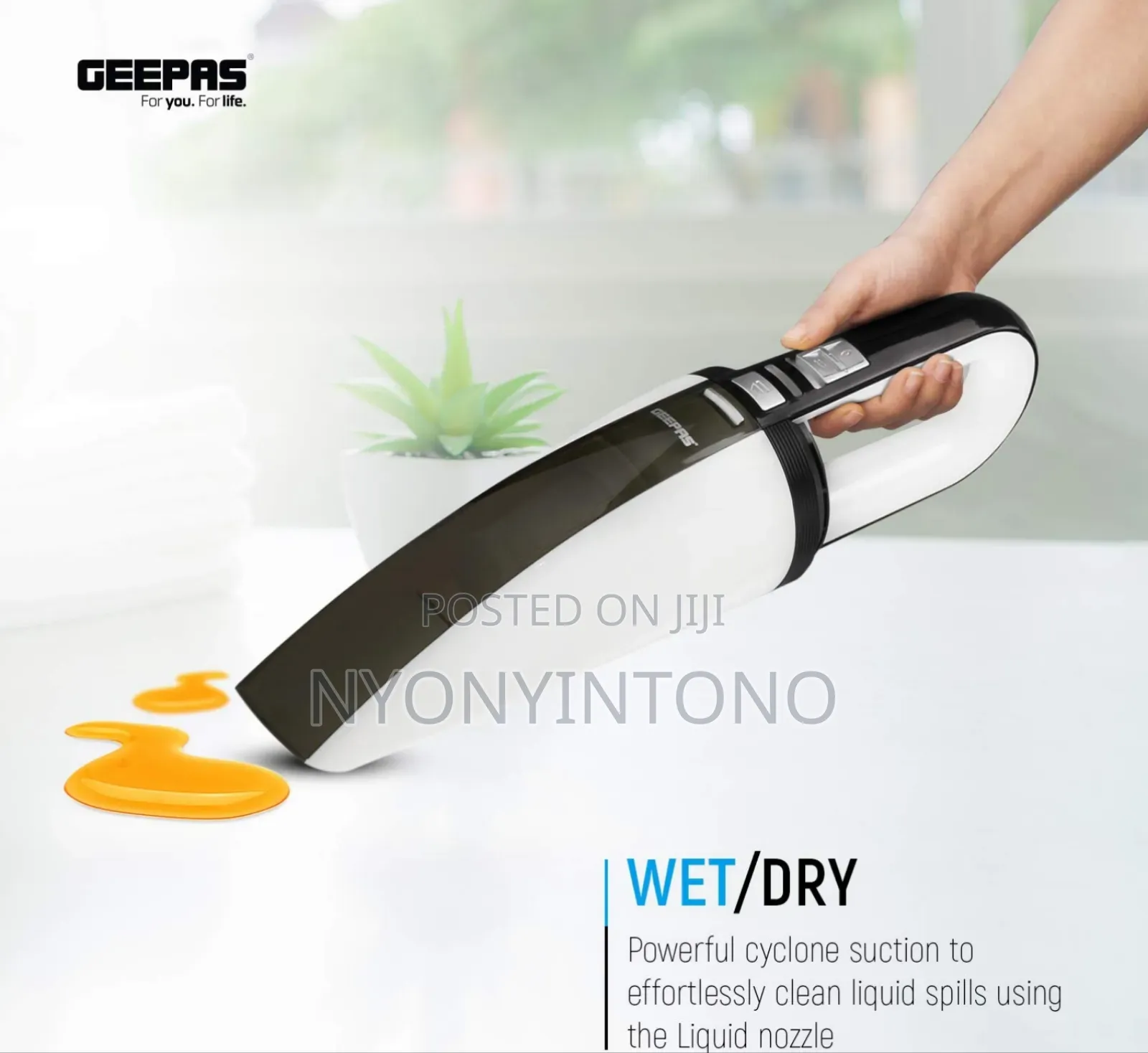 Geepas Wet Dry Rechargeable Car Vacuum Cleaner