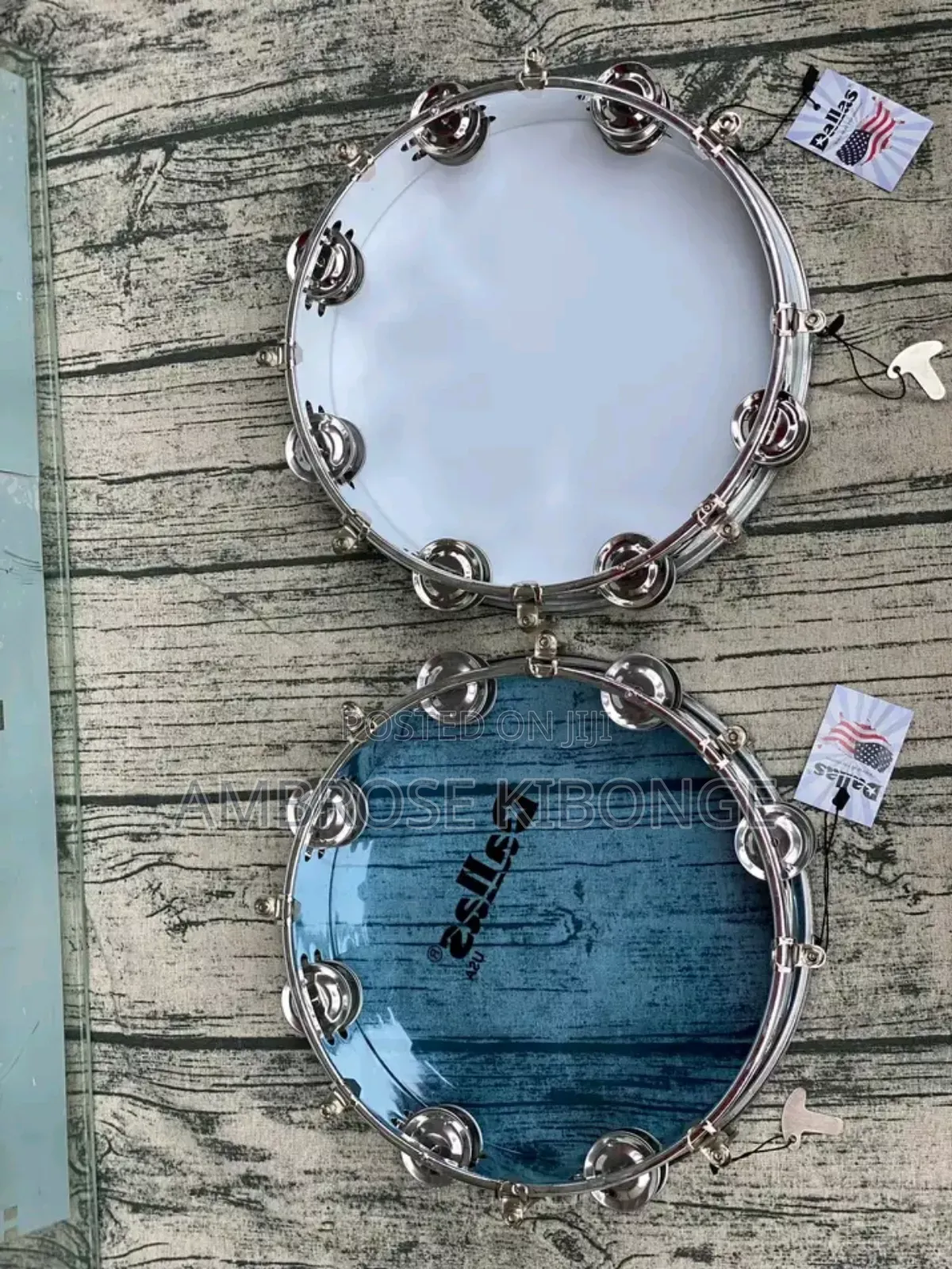 Stainless Steel Drum Percussion Tambourines | FREE Key Tuner