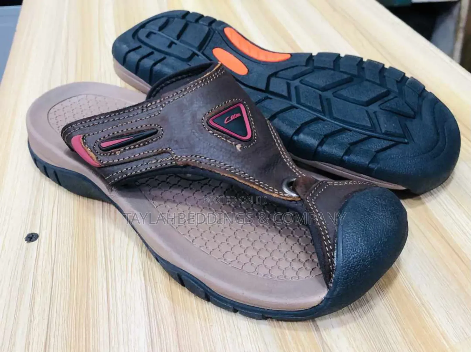 Mens Walking Quality Open Shoes Sandals Brown