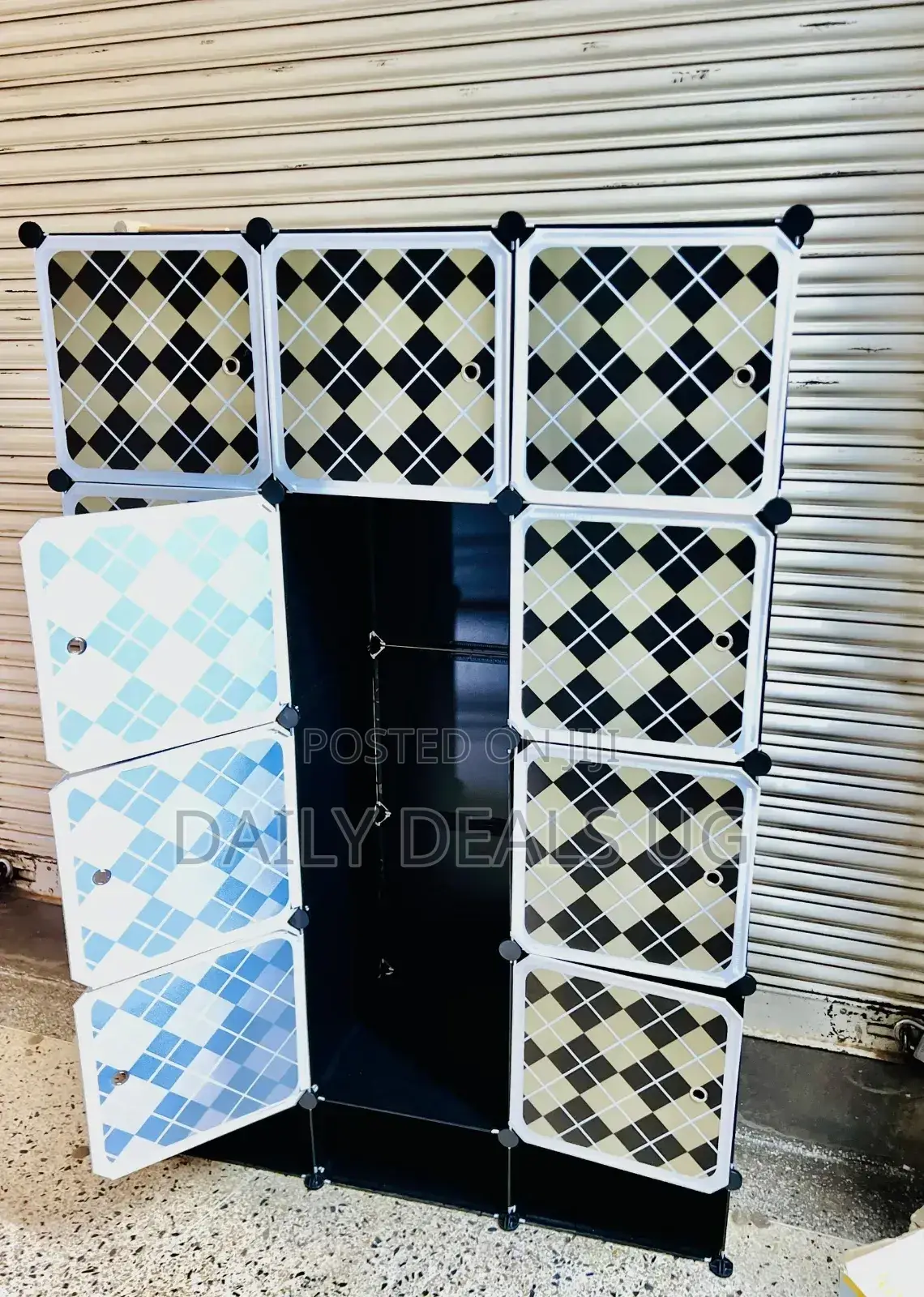 Black Port Clothes Storage Wardrobe