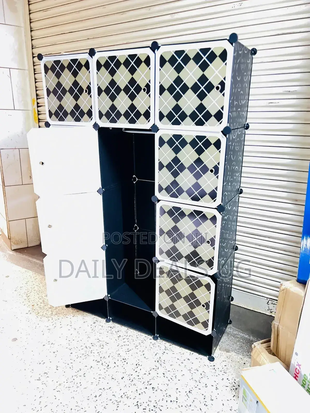 Black Port Clothes Storage Wardrobe
