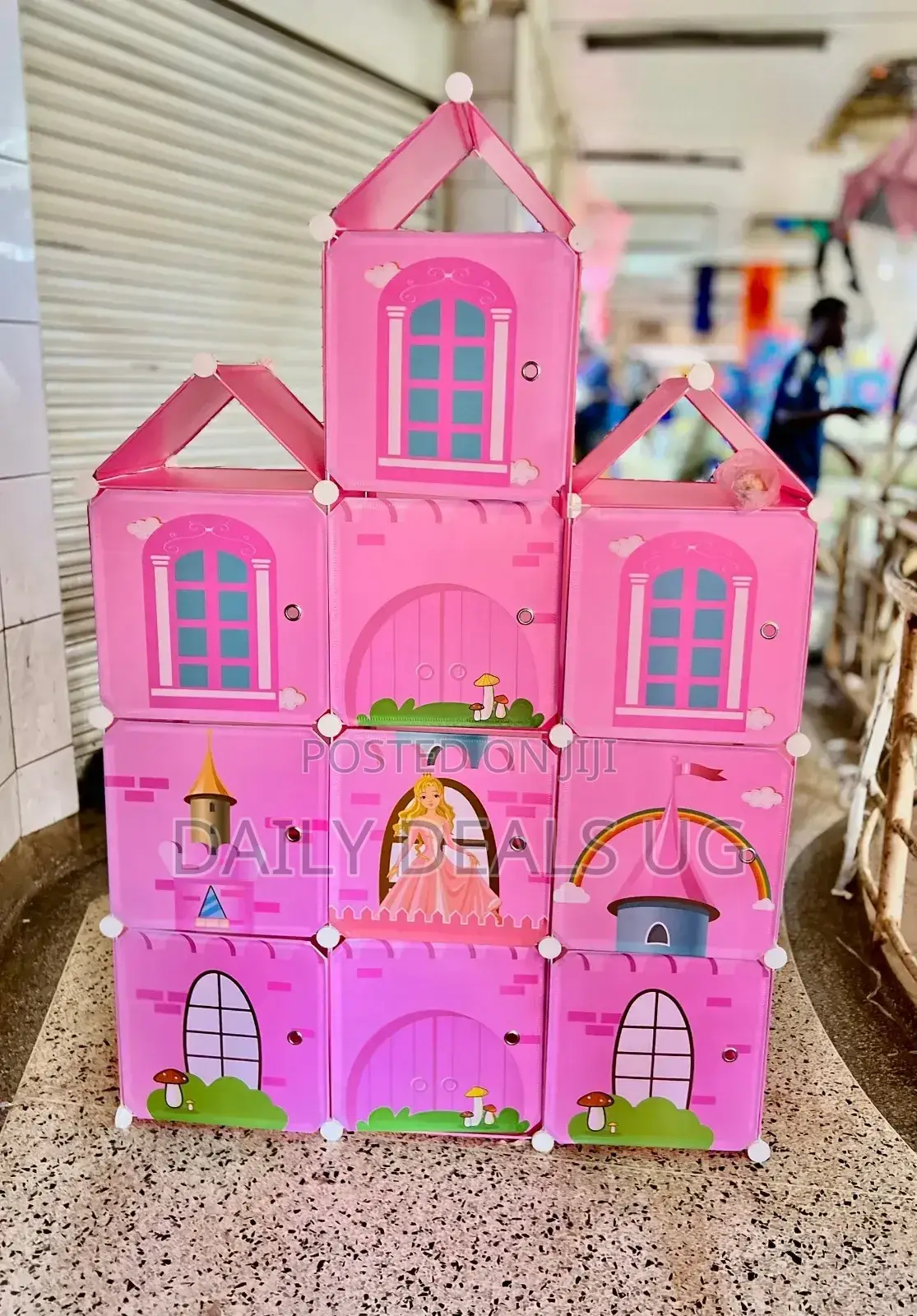 Kids Plastic Wardrobe With 3 Columns