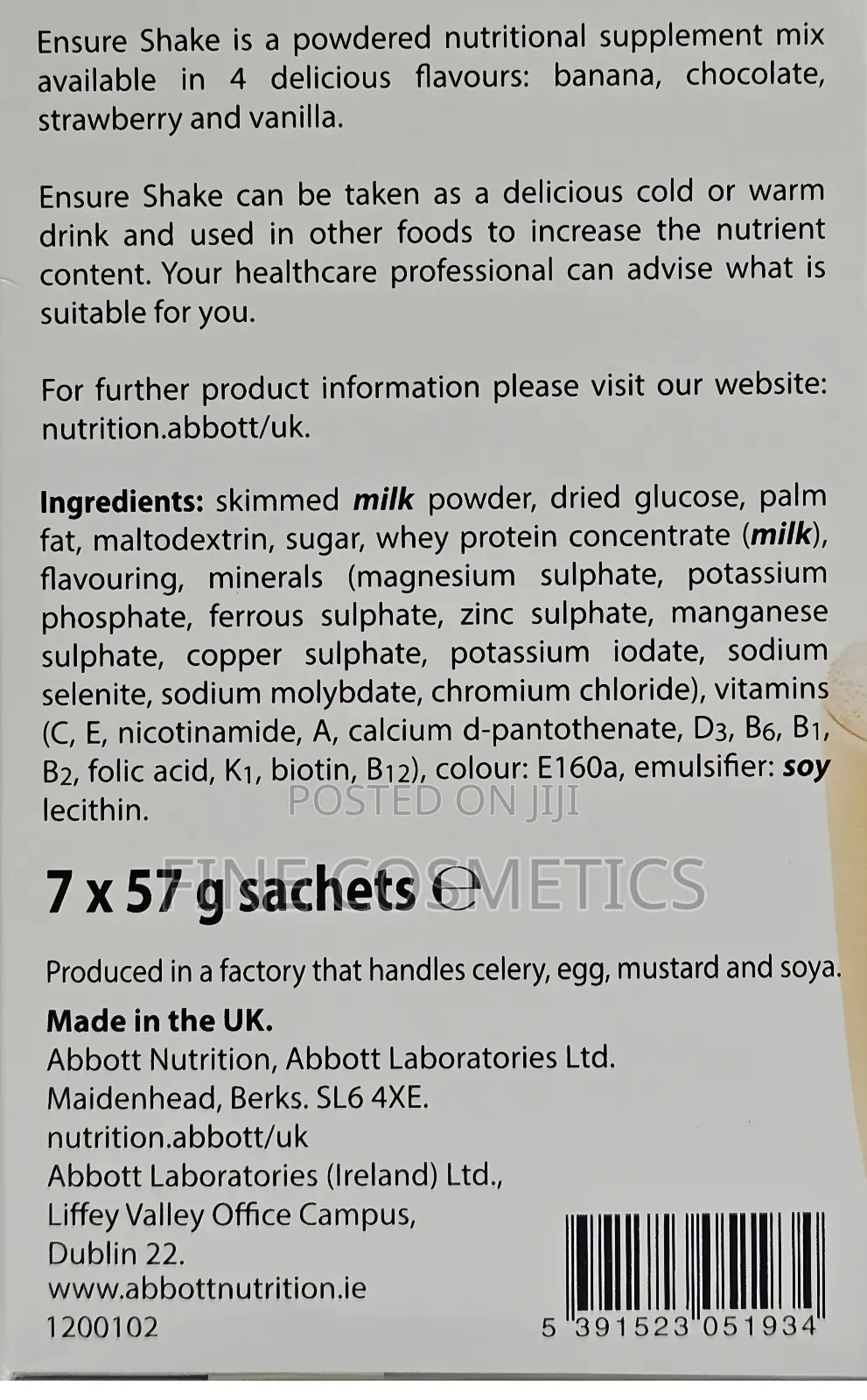 ENSURE | Unisex Weight Gain Nutrition Body Building Powder.
