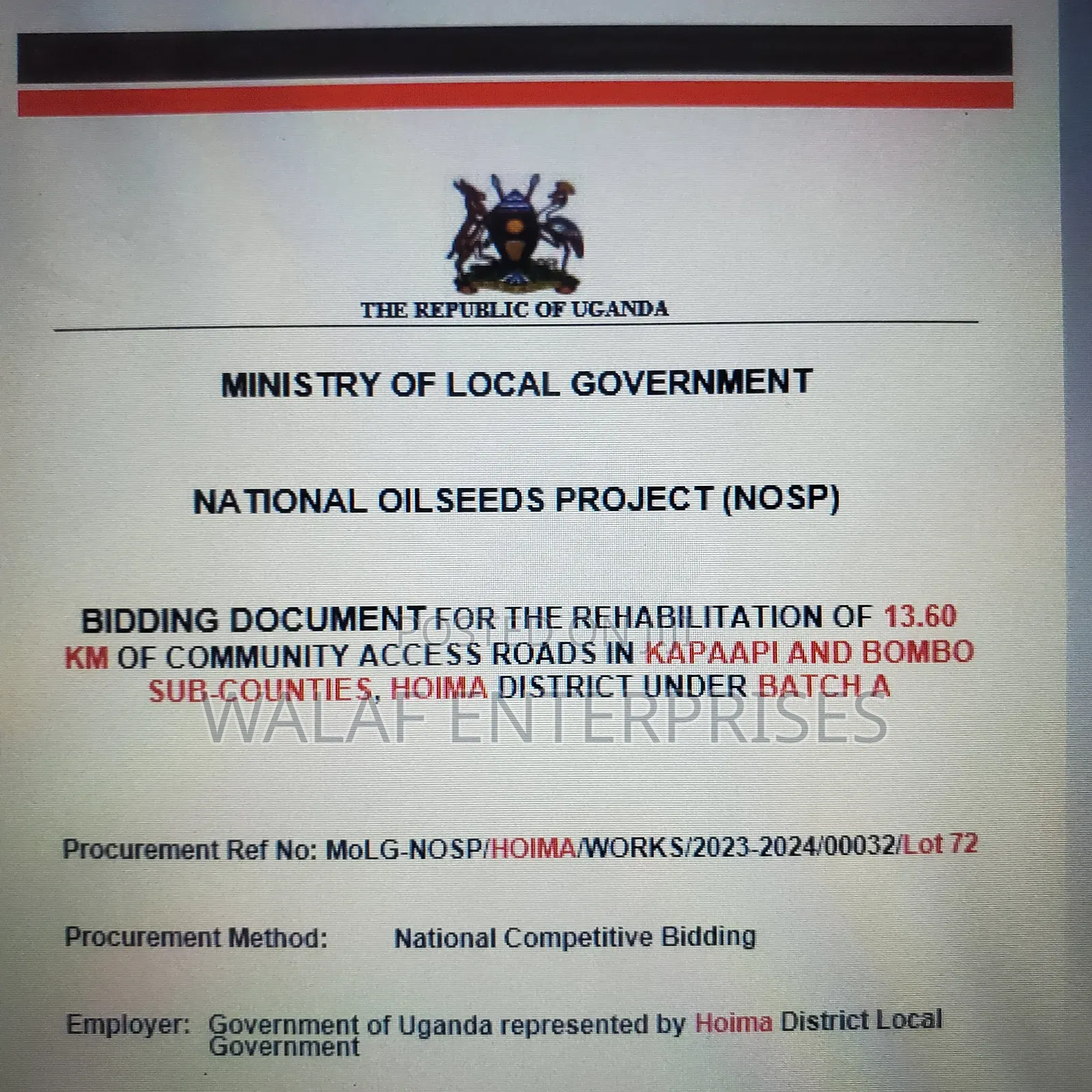 Tenders & Bids - Documentation And Administration