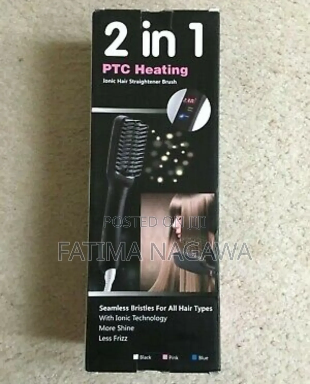 2-in-1 Ionic Hair Straightener Brush