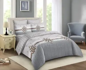 Executive 4pc 5*6 Duvet/Bedcover Set-Gray