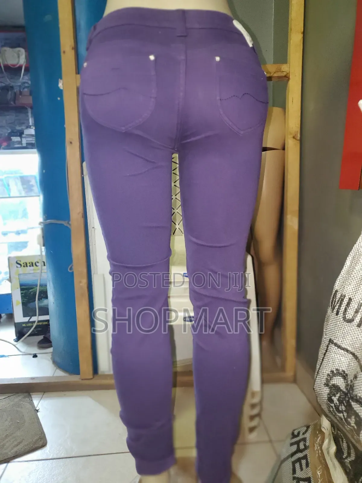 Skinny Purple Denim Jeans