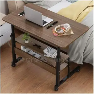 Photo - Overbed Table Overbed Table Wheels Bedside Desk C-Shaped