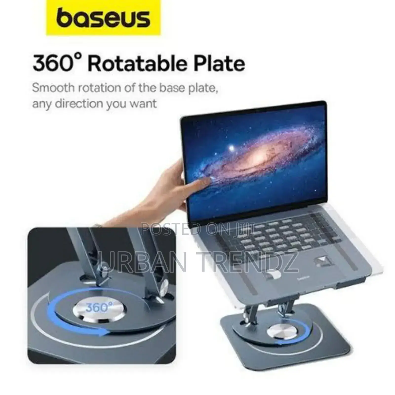 Baseus Adjustable Laptop Stand, 360 Degree Rotation