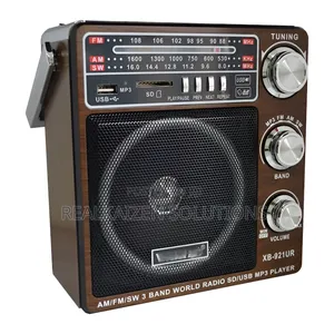 GEEPAS Classic Rechargeable 3 Band USB SD Analog Radio