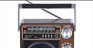GEEPAS Classic Rechargeable 3 Band USB SD Analog Radio