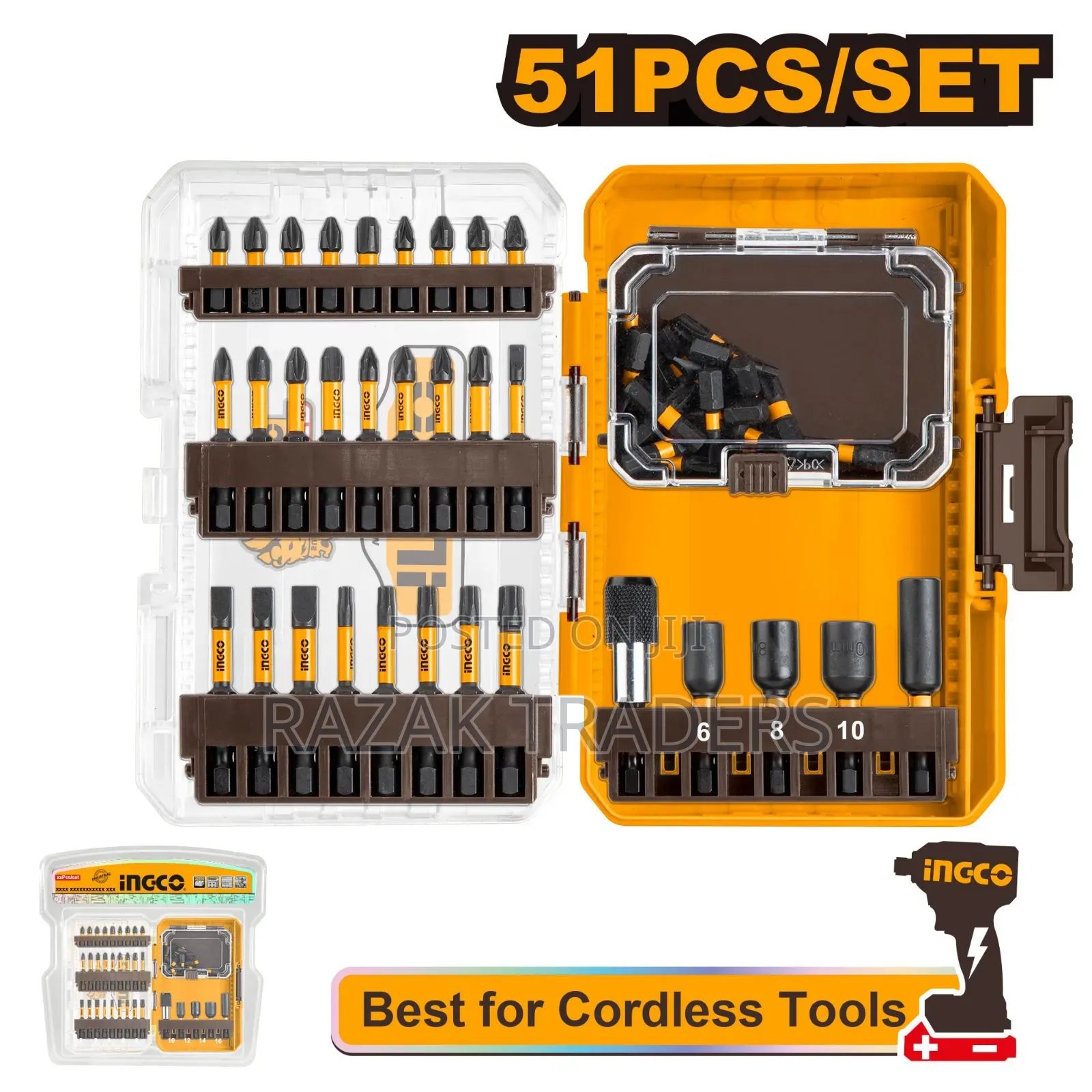 51 PCS Impact Screwdriver Bits Set