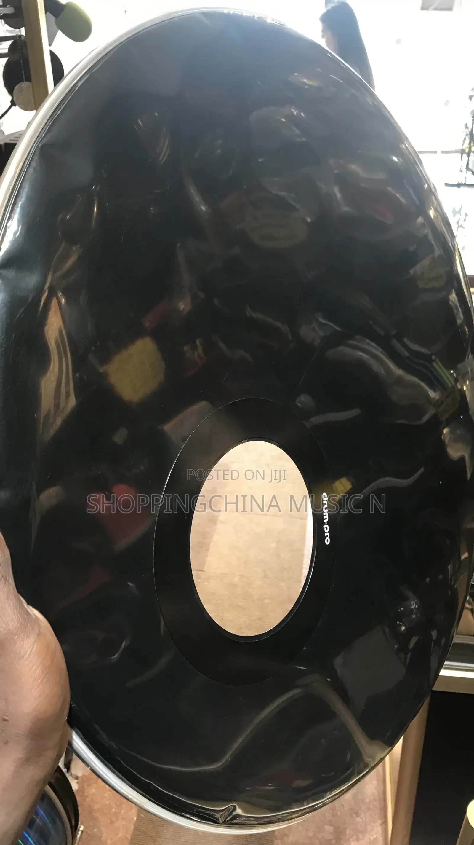 Black Drum Skin With Hole for Kick Drum 20inch