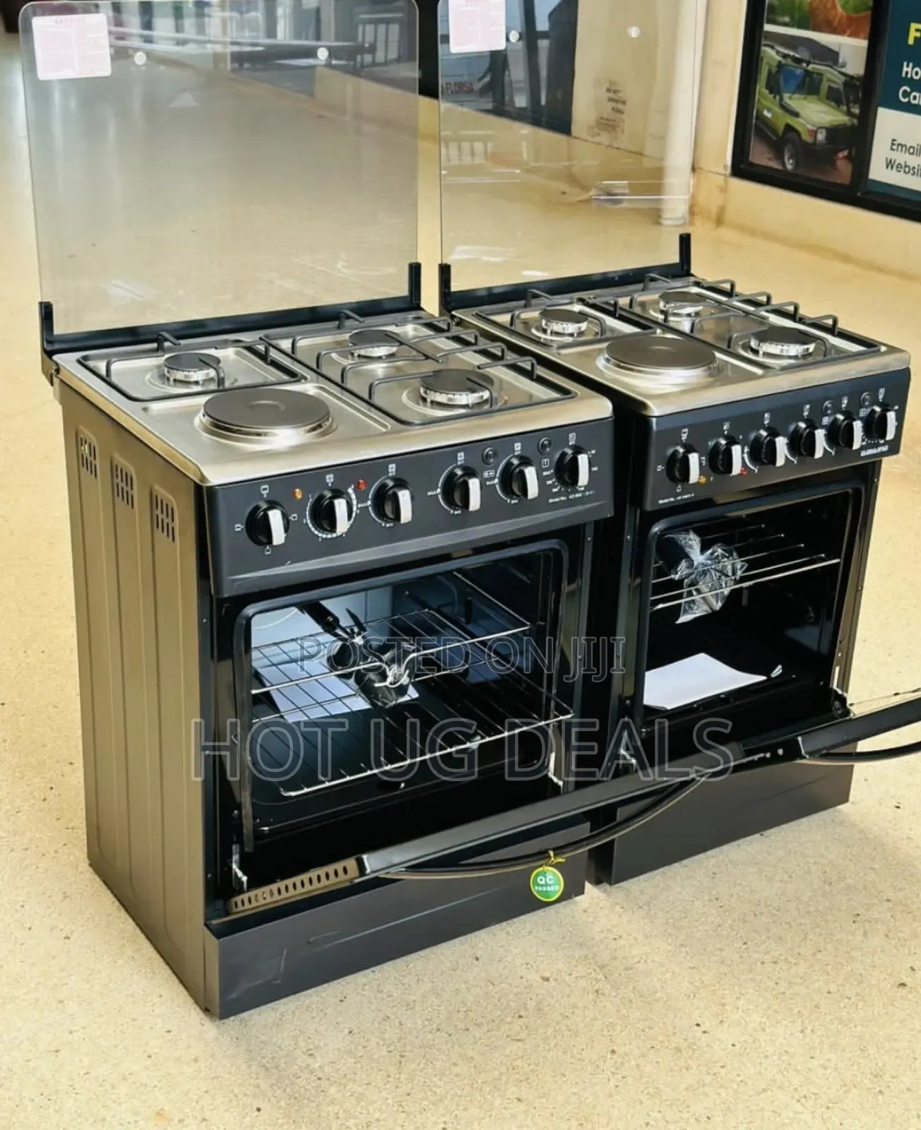 Global Star 3 Gas + 1 Electric, Electric Oven 50x60cm– Black