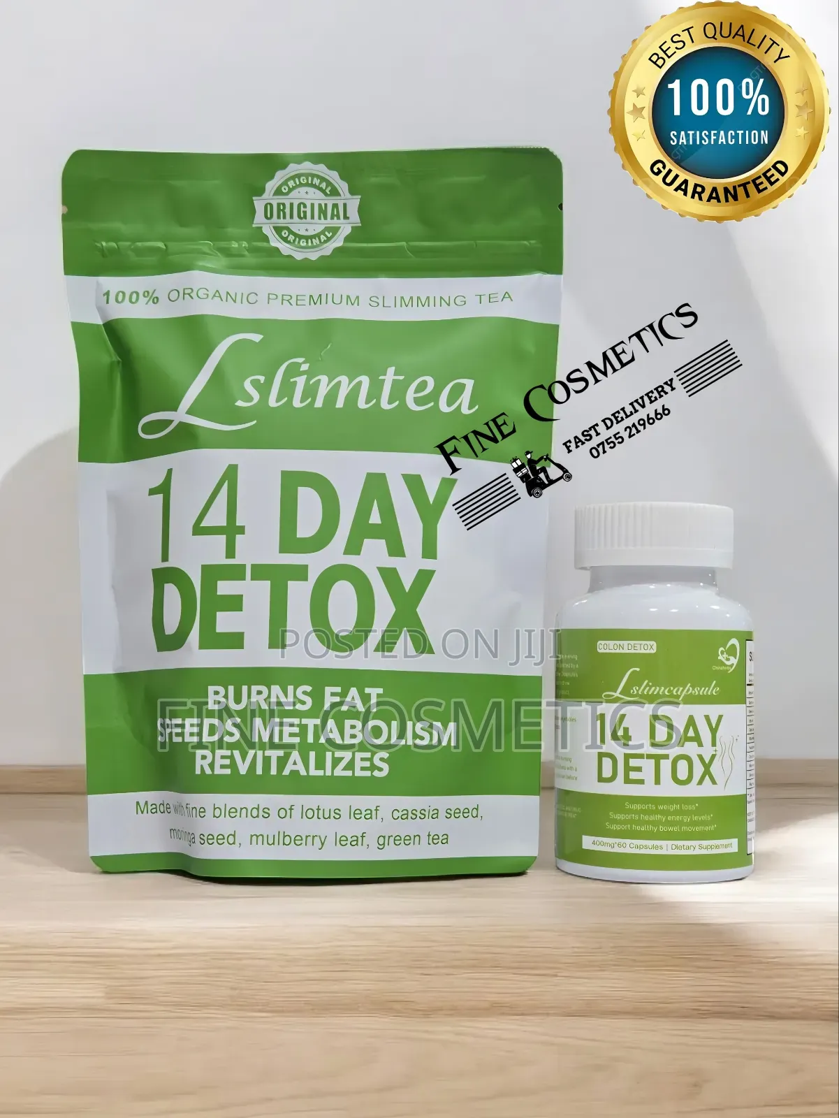 L SLIM, Weight Loss Slimming And Detox Fat Tea And Capsules