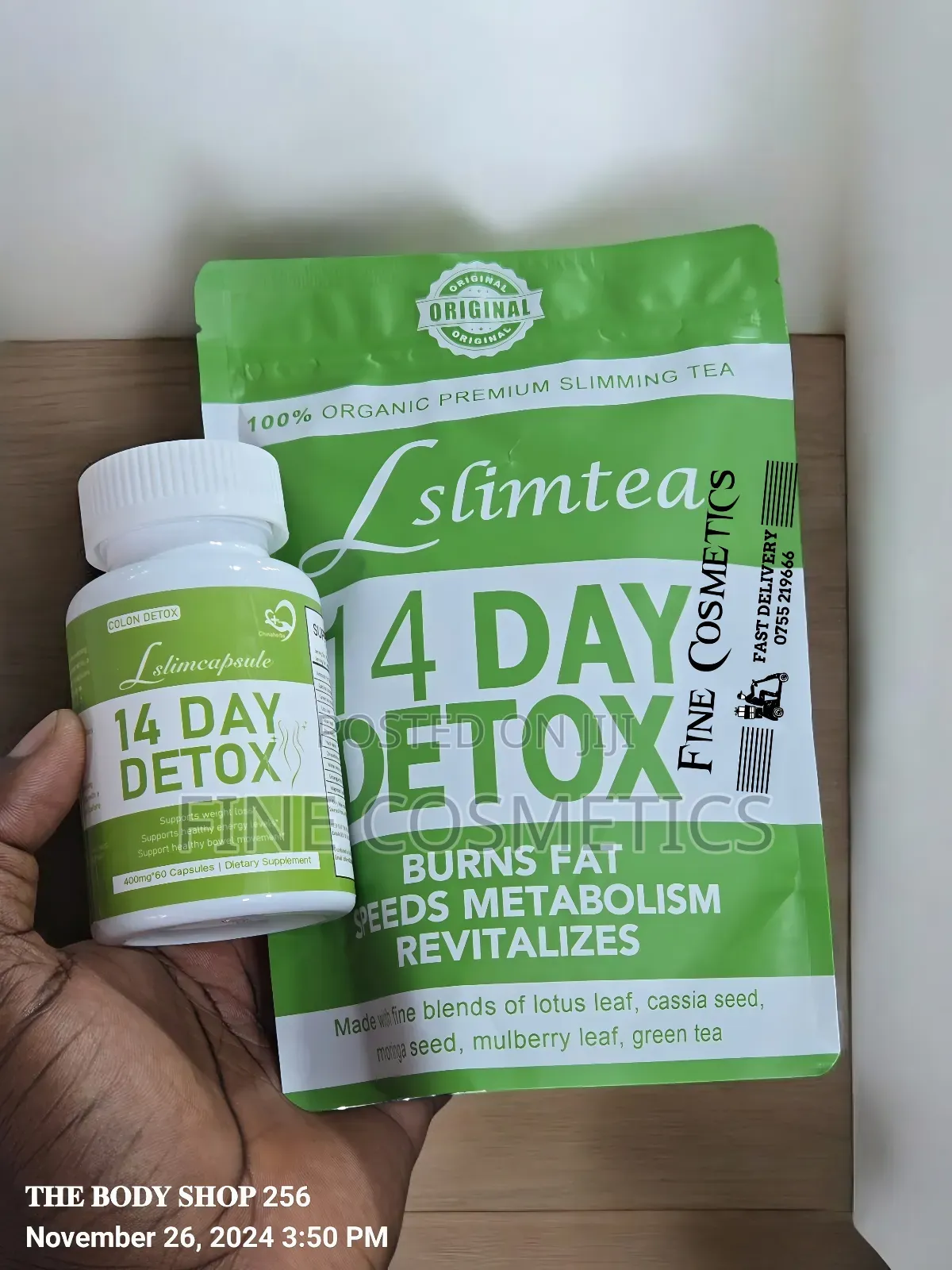 L SLIM, Weight Loss Slimming And Detox Fat Tea And Capsules