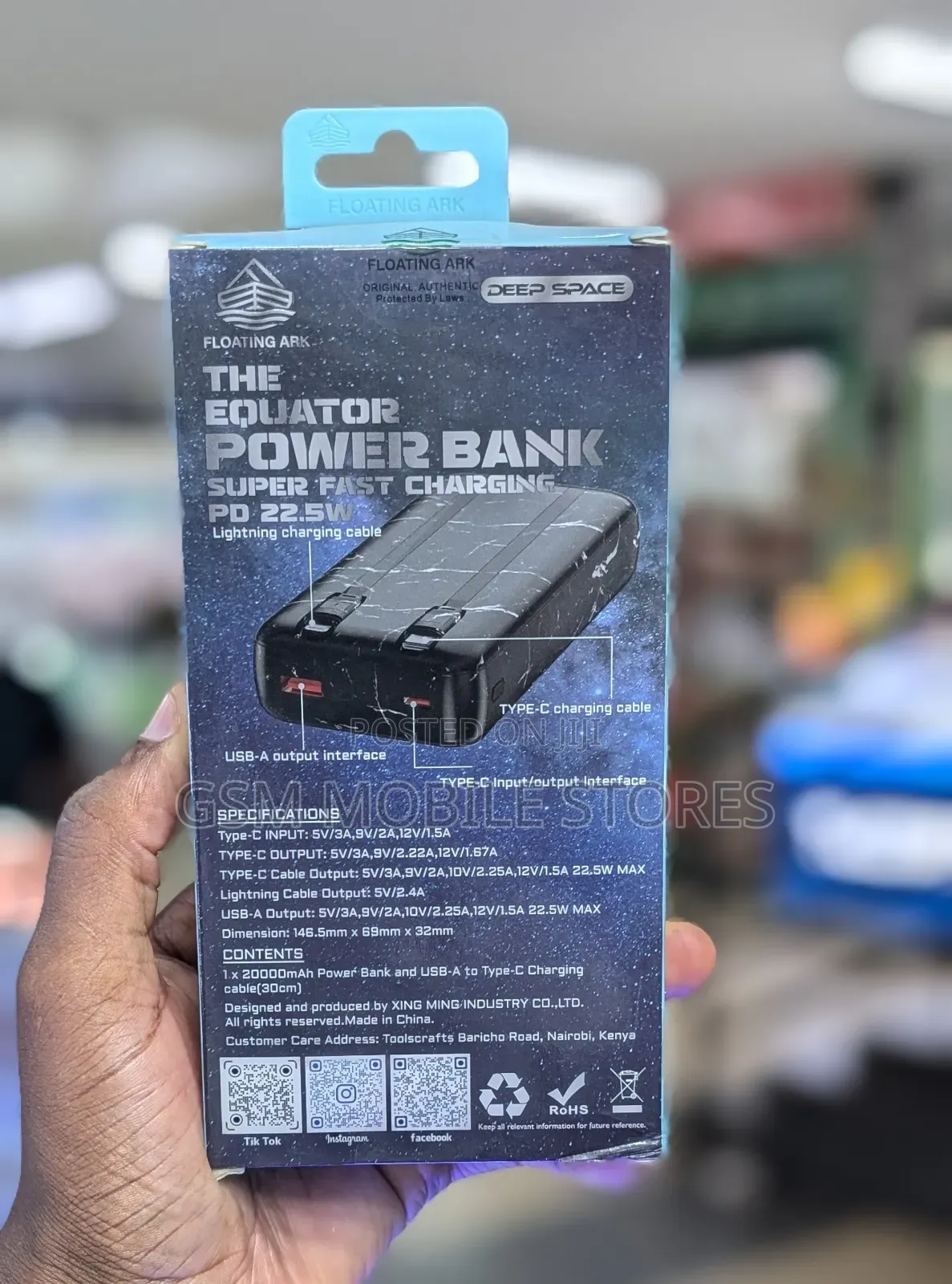 Floating Ark 20000mah PD C-C in Out Fast Charging
