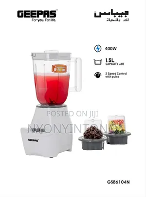 Geepas 3 in 1 Juice Blender With 2 Grinders