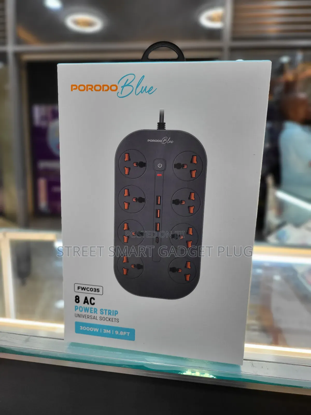 Porodo 3000watts Power Strip / Extension